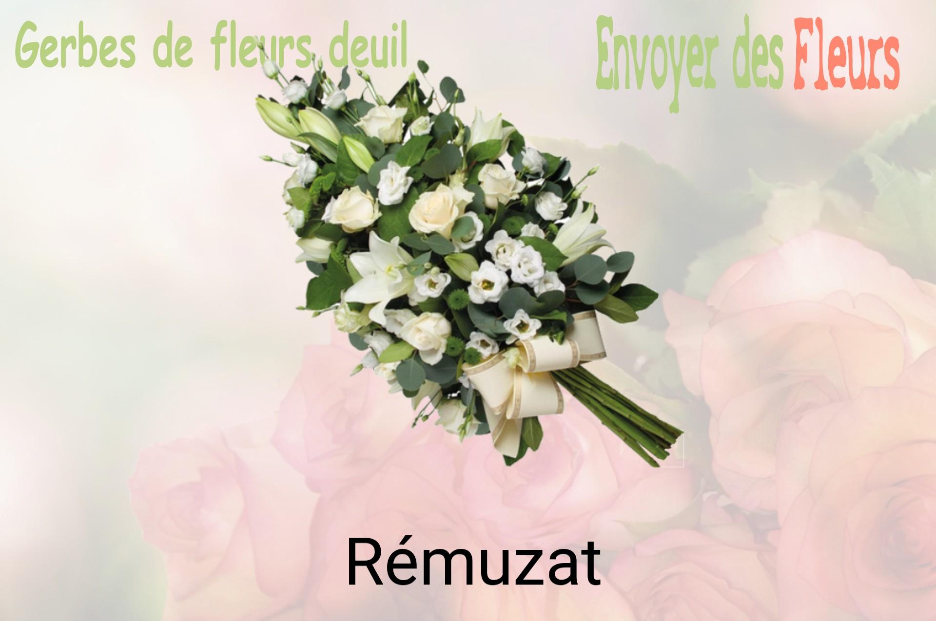 Gerbe de fleurs de deuil livrée à Rémuzat